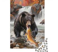Oso Negro Puzzle 1000 Piezas De Madera | Desafío Creativo para Adultos Y Adolescentes | Aprende Jugando con Rompecabezas De Desafiando