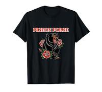 Oso Negro Y Rosas Paloma Forja Montañas Humeantes Viajes Camiseta