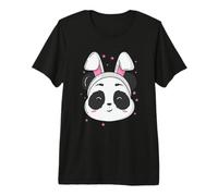 Oso Panda con Orejas de Conejo Camiseta Premium