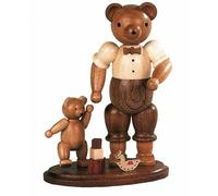 Oso, papá oso junto a osito jugando, 10 cm. de alto, natural, o.. MU 45166 nuevo