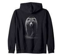 Oso Pardo Caminando hacia adelante en la Oscuridad Sudadera con Capucha