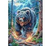 Oso Pardo del Bosque Rompecabezas 300 Piezas Cartón para Niños Mayores 14 Años Animales y Plantas Entretenimiento Casa Terapia Relajación Ocio Doméstico Detalle Único Original 300 PCS