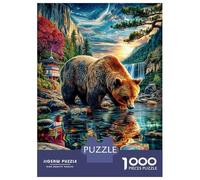 Oso Pardo Europeo Rompecabezas 1000 Pieza, Puzzle Difícilpara Adultos Jigsaw Puzzle DIY para Juegos Familiares Rompecabezas 52x38cm/1000pcs
