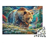 Oso Pardo Europeo Rompecabezas 1000 Pieza, Puzzle Difícilpara Adultos, Puzzle DIY para Juegos Familiares Rompecabezas 52x38cm/1000pcs