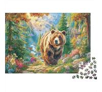 Oso Pardo Europeo Rompecabezas 1000 Piezas,Puzzle Difícil para La Familia - Tiempo De Calidad Y Diversión 70x50cm/1000pcs