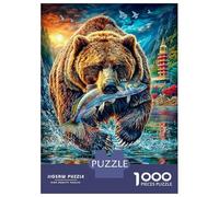 Oso Pardo Europeo Rompecabezas 1000 Piezas,Puzzle Difícil para La Familia - Tiempo De Calidad Y Diversión 52x38cm/1000pcs