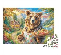 Oso Pardo Europeo Rompecabezas 1000 Piezas, Puzzles Imposible, De Juego De para Adultos Y Niños A Partir De 14 Años 38x26cm/1000pcs