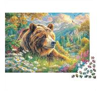 Oso Pardo Europeo Rompecabezas 1000 Piezas, Puzzles Imposible, De Juego De para Adultos Y Niños A Partir De 14 Años 52x38cm/1000pcs