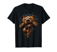 Oso Pardo goloso con Miel, Humor del Animal Salvaje 3D Camiseta