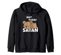 Oso Perezoso Oso Dulce Oso Pardo Not Today Satan Sudadera con Capucha