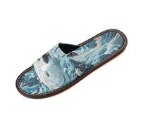 Oso Polar Chanclas de Viaje para JóVenes Ligeras Sandalias de Punta Abierta Antideslizantes para Uso Exterior Hombres Mujeres Obra Abstracta