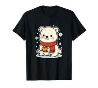 Oso Polar con Bufanda y Adorno Camiseta