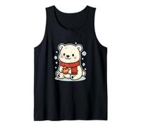 Oso Polar con Bufanda y Adorno Camiseta sin Mangas