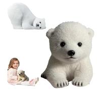 Oso Polar de Peluche Animado Realista, Animal de Peluche con Movimientos realistas, Juguete Interactivo ultrasuave para niños con diseño abrazable