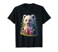 Oso Polar Hombre Mujer Boba Tea Kawaii Bubble Tea Polar Bear Camiseta