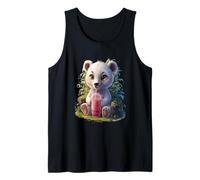 Oso Polar Hombre Mujer Boba Tea Kawaii Bubble Tea Polar Bear Camiseta sin Mangas