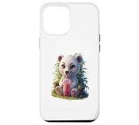 Oso Polar Hombre Mujer Boba Tea Kawaii Bubble Tea Polar Bear Carcasa para iPhone 12 Pro MAX