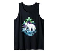 Oso Polar Iceberg Aurora Boreal Camiseta sin Mangas