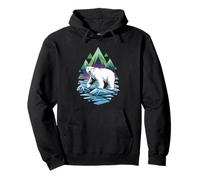 Oso Polar Iceberg Aurora Boreal Sudadera con Capucha