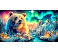 Oso Polar Juego de Puzzle 1000 Piezas Papel Reciclado Extremadamente difícil Juego desafiante para Toda la Familia Regalo para Mujeres y Hombres 38x52cm/1000pcs