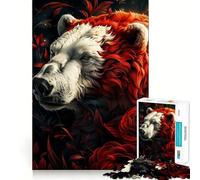 Oso Polar, mi Divertido Amigo para Adultos Rompecabezas de 1000 Piezas Juguete para ejercitar la Mente Diversión para Toda la Familia Corte de precisión Un Regalo Encantador (38x26cm)