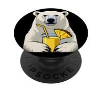 Oso Polar Party Time PopSockets PopGrip Adhesivo