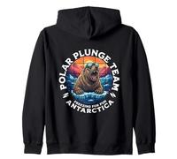 Oso Polar Plunge Hielo Salto Divertido Antártida Polar Plunge Sudadera con Capucha