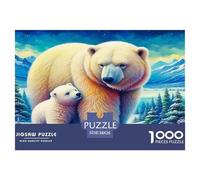 Oso Polar Puzzle 1000 Piezas, Rompecabezas para Adultos, Rompecabezas Imposable, Rompecabezas Juego De Habilidad para Toda La Familia, Rompecabezas para Adultos, Rompecabezas 38x26cm/1000pcs