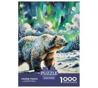 Oso Polar Puzzle Imposible,desafío for Adults Oso Polar Toys Entretenimiento Creativo 1000 Piezas Obra De Arte De Juego De para Adultos Y Niños Mayores De 12 Años 70x50cm/1000pcs