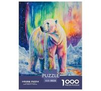 Oso Polar Puzzles Imposible,desafío para Adultos Entretenimiento Creativo 1000 Piezas Obra De Arte De Juego De para Adultos, Regalos A Partir De 14 Años 38x26cm/1000pcs