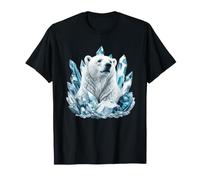 Oso Polar Rey Hielo con Picos de Cristal Azul Camiseta