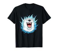 Oso Polar riendo Divertido Animal ártico Dibujos Animados Camiseta