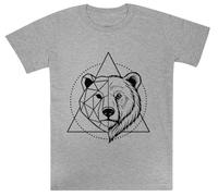 Oso Polígono Kids Grey tee Camiseta De Manga Corta para Niños Kids Grey tee Children Short Sleeve T-Shirt