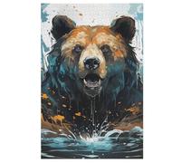 Oso Puzzle de 1000 piezas de madera para niños adultos, rompecabezas de material reciclado, de calidad superior, 78 × 53 cm