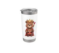 Oso Real con Corona Vaso térmico de acero inoxidable de doble pared