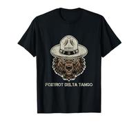 Oso Resist con sombrero explorador Foxtrot Delta Tango Vintage Camiseta