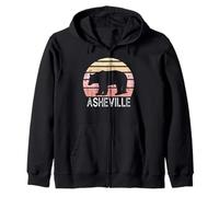 Oso Retro de Asheville North Carolina Sudadera con Capucha