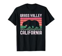 Oso Retro de Grass Valley California Vintage 530 del Condado de Nevada Camiseta