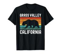 Oso Retro de Grass Valley California Vintage 530 del Condado de Nevada Camiseta