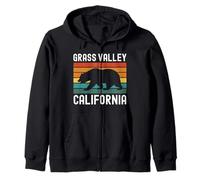 Oso Retro de Grass Valley California Vintage 530 del Condado de Nevada Sudadera con Capucha