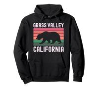 Oso Retro de Grass Valley California Vintage 530 del Condado de Nevada Sudadera con Capucha