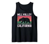 Oso Retro de Mill Valley, California, Puesta de Sol 415 628 Marín Camiseta sin Mangas