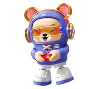 Oso Robot Musical - Personaje De Juguete De Animación Groove Iluminado, Adorable Modelo De Exposición Coleccionable Con Actor De Torsión Alimentado Por Batería Con Efectos De Sonido Alegres | Scel