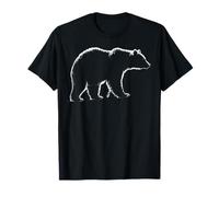 Oso Silueta Bosque Árboles Montañas Vida Silvestre Natur Camiseta