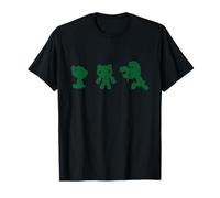 Oso sombrío Travieso Grizzly Anime Silueta Verde Halloween Camiseta