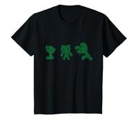 Oso sombrío Travieso Grizzly Silueta Verde Halloween Niños Camiseta