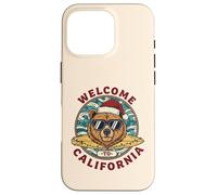 Oso Surfista Navideño - Welcome to California Diseño Carcasa para iPhone 16 Pro
