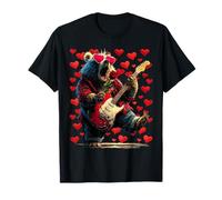 Oso Tocando Guitarra Rosa Guitarrista Animal San Valentín Camiseta