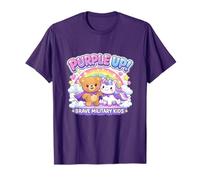 Oso Unicornio Purple Up for Military Child Month Camiseta