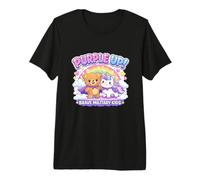 Oso Unicornio Purple Up for Military Child Month Camiseta Premium